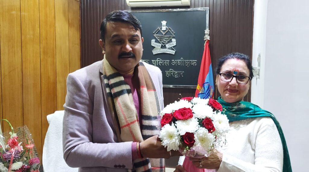 हरिद्वार के नए कप्तान अजय सिंह द्वारा अपराधिक घटनाओं पर अंकुश लगाने के प्रयासों की रश्मि चौधरी ने की सराहना,,,