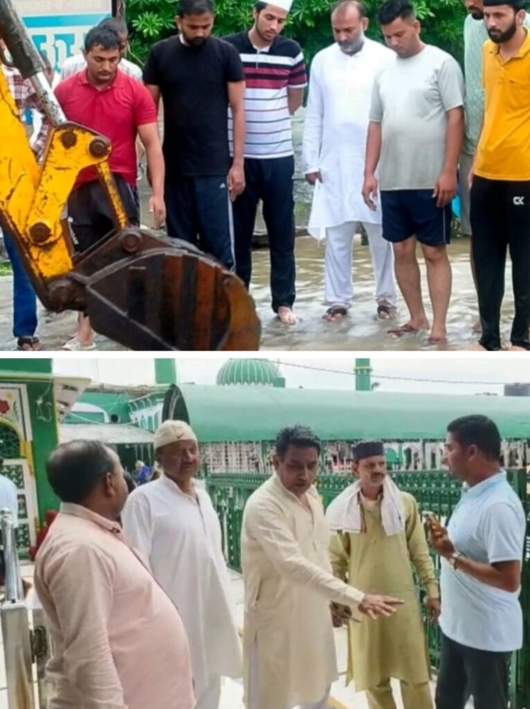 नगरवासियों को राहत पहुंचाने में सुबह तीन बजे से जेसीबी के साथ डटे थे सफक्कत अली अध्यक्ष प्रतिनिधि,,,