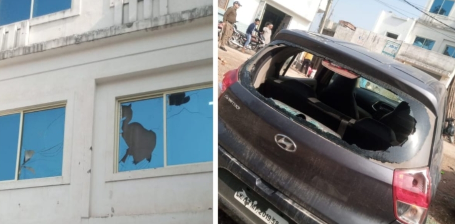 नगर पंचायत के महमूदपुर में दो पक्षों में हुए विवाद में जमकर चले पत्थर और डंडे,,,