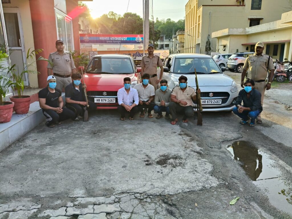 देहरादून और हरिद्वार के बीच हाईवे पर तेज रफ्तार में स्टंट और डमी असलहों से रौब झाड़ रहे हरियाणा के युवकों की दबंगई पर दून पुलिस ने लगाया ब्रेक,,,