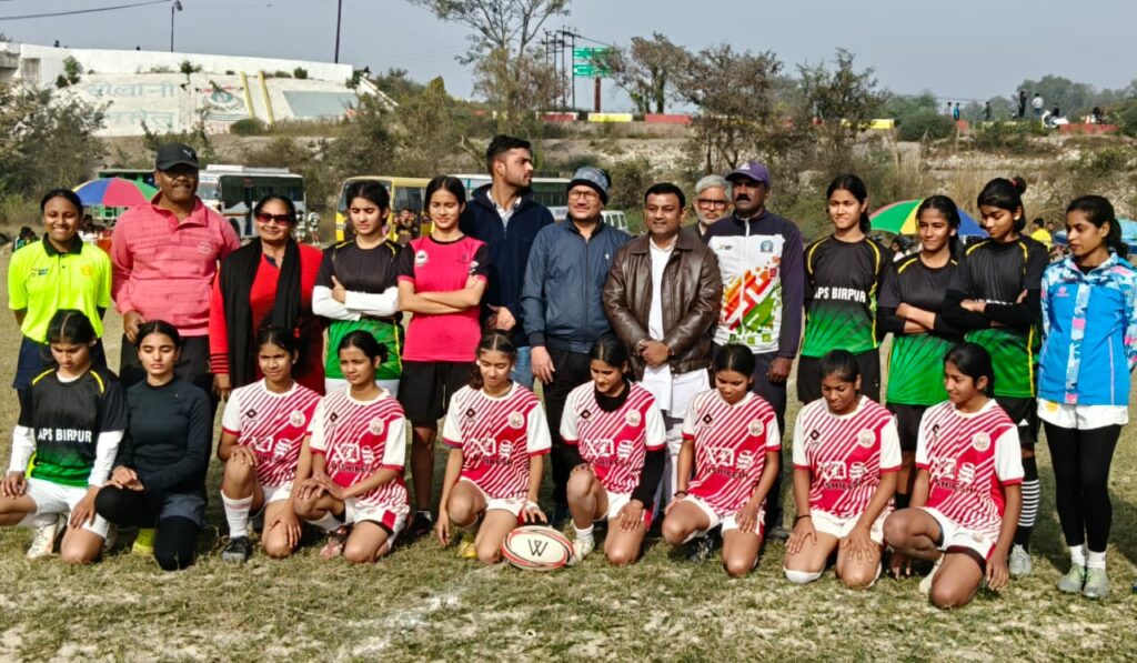 उत्तराखंड रग्बी एसोसिएशन द्वारा पांचवी राज्य स्तरीय रग्बी प्रतियोगिता में विजेता खिलाड़ियों का अतिथियों द्वारा सम्मान कर किया उत्साह वर्धन,,,