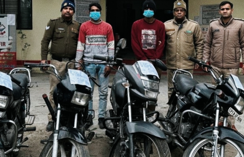 रानीपुर कोतवाली पुलिस ने बाइक चोरी का खुलासा करते हुए दो अंतरराज्यीय बाइक चोरों को किया गिरफ्तार,,,