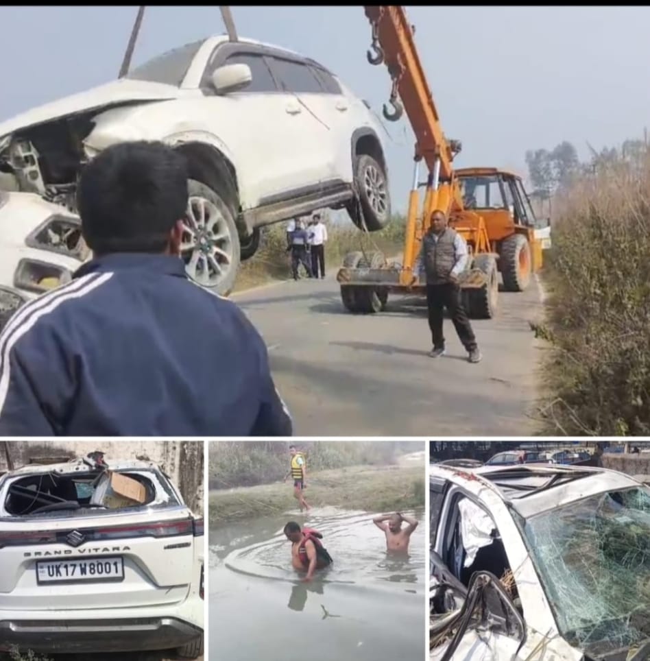 नहर में गिरी कार में मिले दो युवकों के शव, परिजनों ने की शिनाख्त..