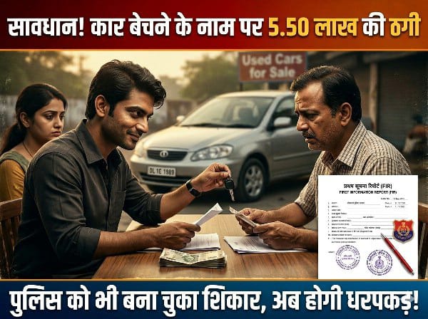 कार बेचने का झांसा देकर 5.50 लाख रुपये हड़पने और विरोध करने पर जान से मारने की धमकी देने का मामला आया सामने,,,