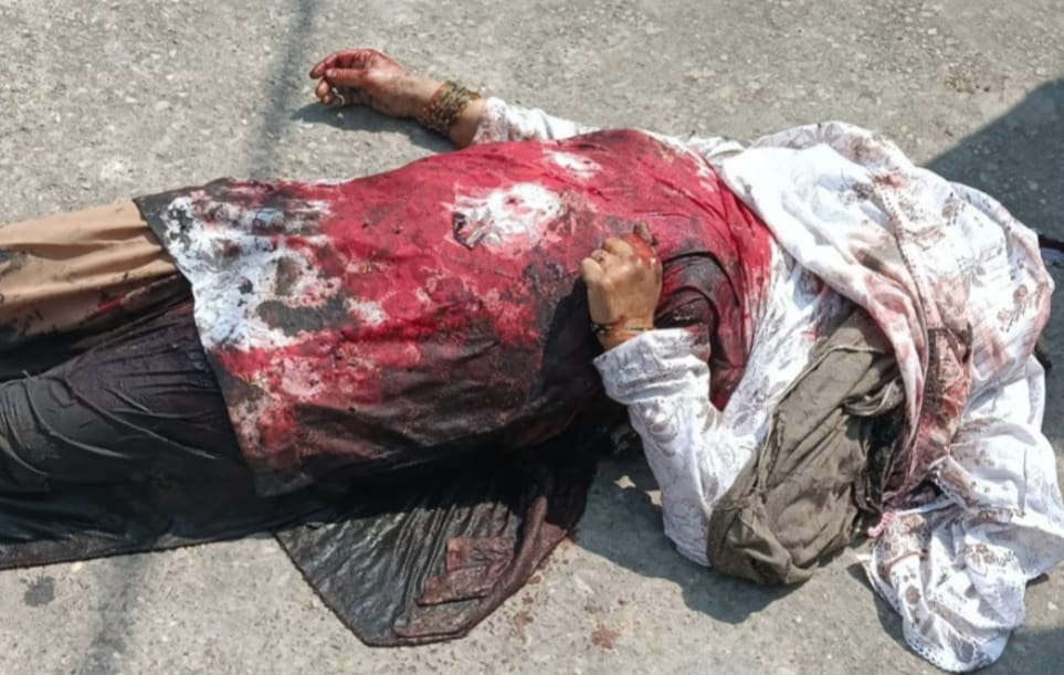 धनौरी मार्ग पर दर्दनाक सड़क हादसा, महिला की मौके पर मौत,,,