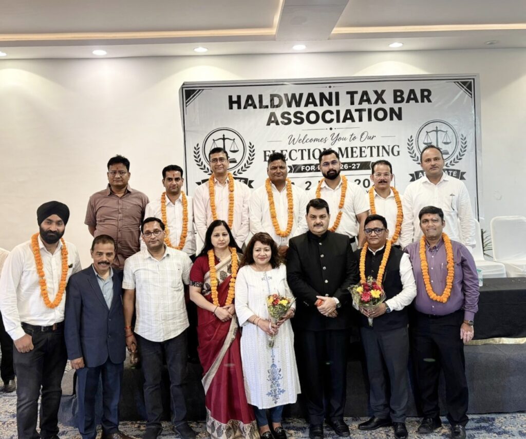 हल्द्वानी टैक्स बार एसोसिएशन के वित्तीय वर्ष 2026-27 के लिए नई कार्यकारिणी का चुनाव रामनगर स्थित ढिकुली के ला पर्ल रिवर रिजॉर्ट में शांतिपूर्ण एवं निर्विरोध रूप से हुआ संपन्न,,,