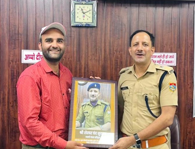 पुलिस अधीक्षक देहात शेखर चंद्र सुयाल का शूटिंग बॉल एसोसिएशन उत्तराखंड ने किया सम्मान,,,