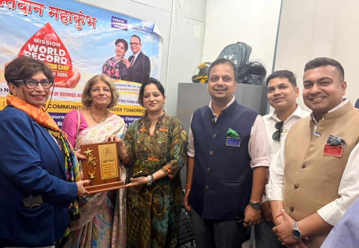 रोटरी क्लब रुड़की मिडटाउन ने सेवा के विविध आयामों के साथ मनाया विशेष दिवस,110 विशेष बच्चों के लिए फिल्म की स्पेशल स्क्रीनिंग,तीन रक्तदान शिविरों में सौ से अधिक यूनिट रक्त संग्रह एवं मेधावी मेडिकल छात्रा को दी आर्थिक सहायता,,,